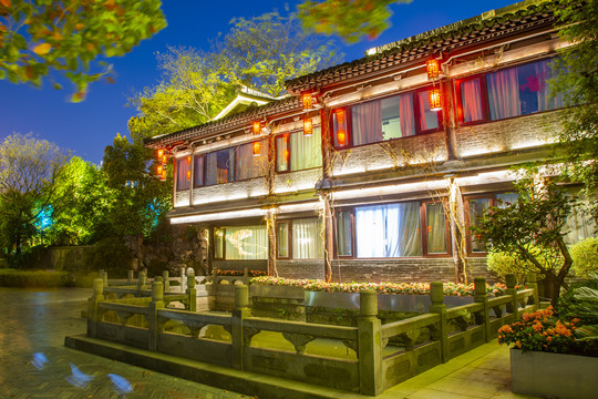 杭州运河文化区夜景