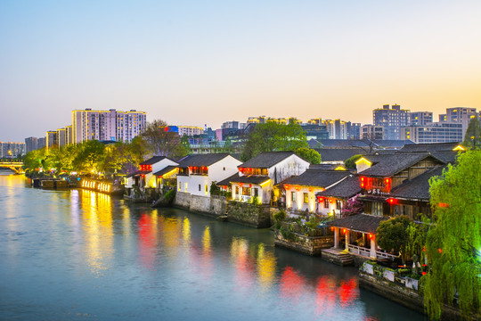 杭州运河文化区夜景