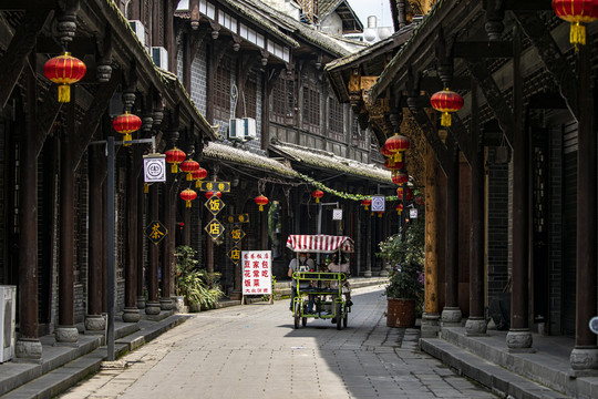 街子古镇街景