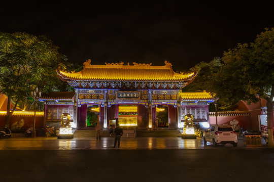 中卫市高庙保安寺夜景