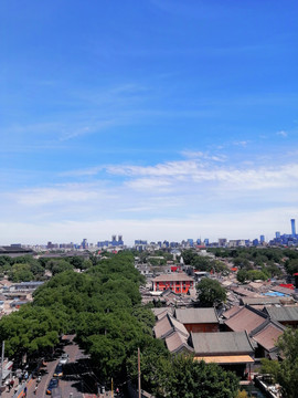 从鼓楼眺望北京