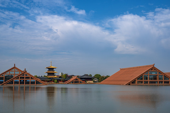 上海广富林的水上建筑