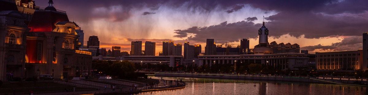 天津海河全景图