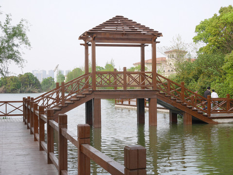 湿地公园木桥