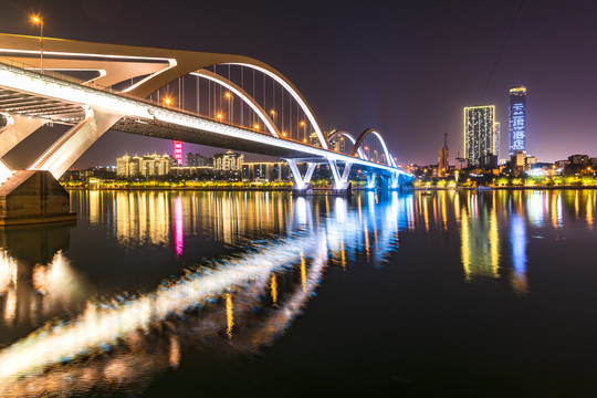 柳州广雅大桥夜景