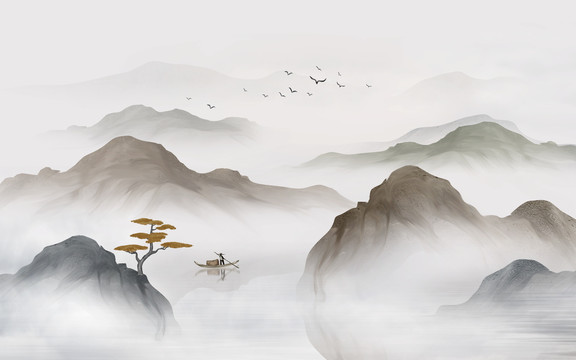 水墨山水畫