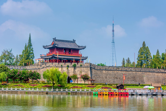 中国湖北荆州古城寅宾门宾阳楼