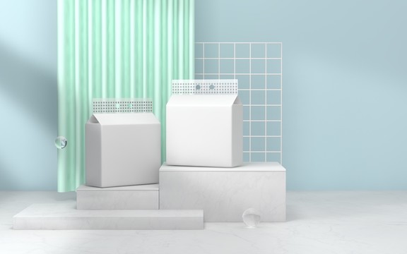 電商紙巾提袋C4D海報貼圖