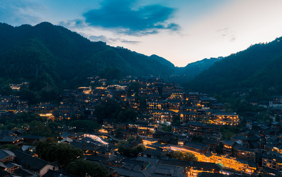 贵州西江千户苗寨夜景