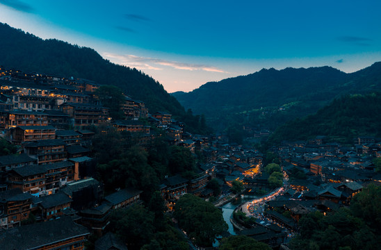 贵州西江千户苗寨夜景