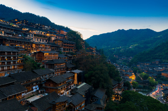 贵州西江千户苗寨夜景