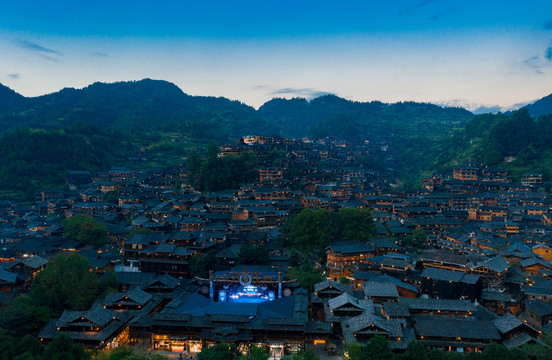 贵州西江千户苗寨夜景