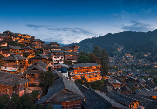 贵州西江千户苗寨夜景