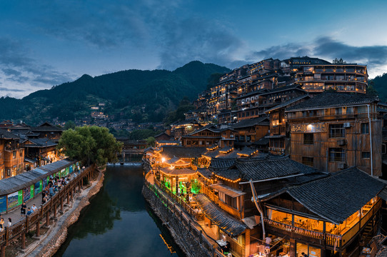 贵州西江千户苗寨夜景