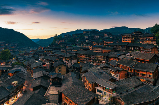 贵州西江千户苗寨夜景