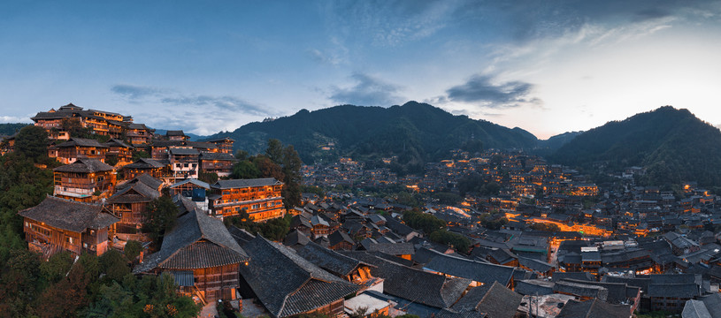 贵州西江千户苗寨夜景