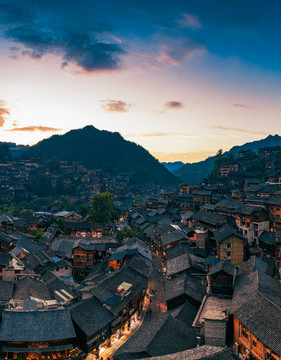 贵州西江千户苗寨夜景