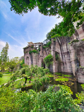 莲花山山崖