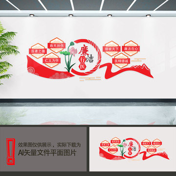 廉政行醫(yī)廉政醫(yī)院文化墻