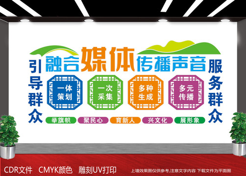 融媒體中心文化墻