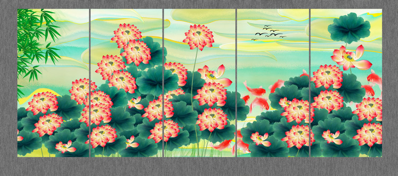 國(guó)潮荷花