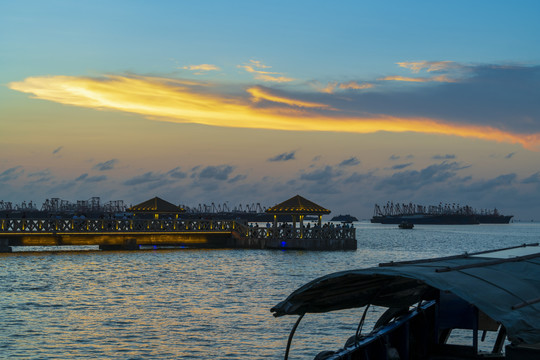 晚霞海景高清大图