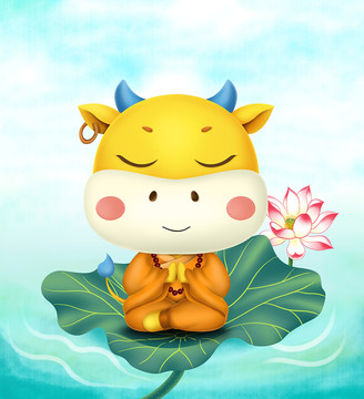 禪意牛小胖文創(chuàng)卡通人物設(shè)計