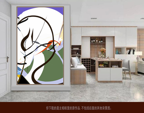玄關(guān)抽象裝飾畫