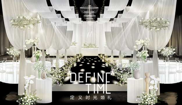 韓式大氣白綠色婚禮