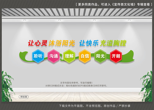 心理咨詢室文化墻