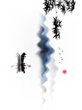 新中式意境山水畫