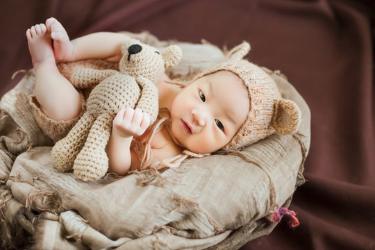 宝宝儿童婴儿百天摄影图
