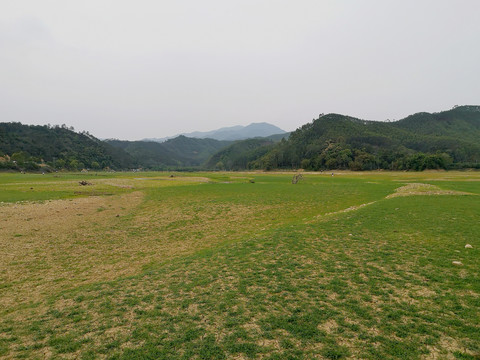 惠州博罗黄山洞水库草原