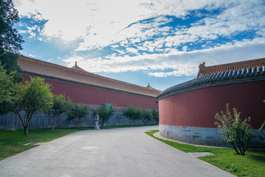 北京故宫古建筑古城墙和旅游风光