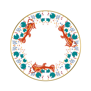 陶瓷花紙魚(yú)圖案