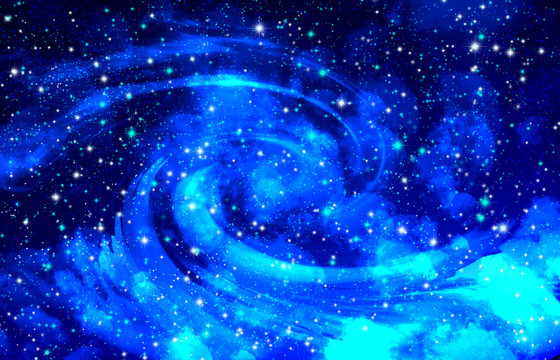 藍色漩渦星空