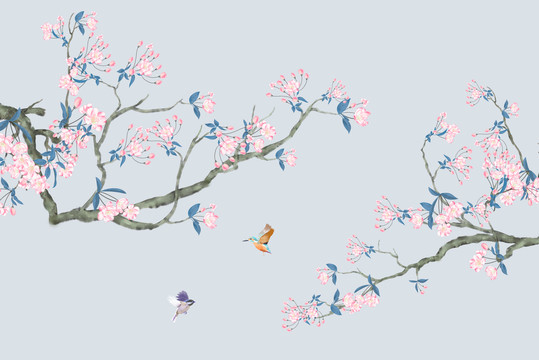 花鳥背景墻