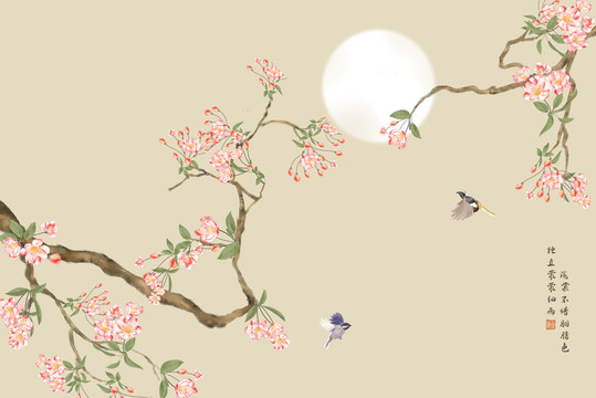 花鳥背景墻