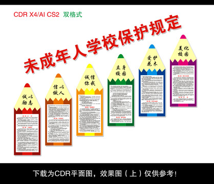 未成年人學校保護規定樓梯文化墻