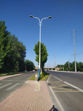 姜涛景观12米双臂市政景观路灯