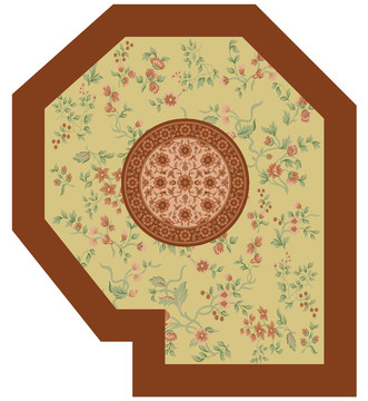 現(xiàn)代花卉地毯圖案