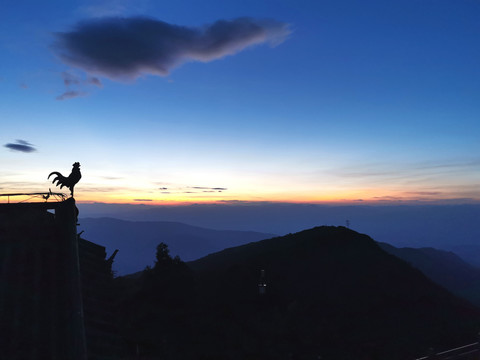 鸡足山日落日出