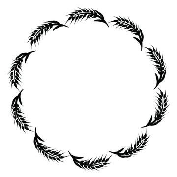小麥矢量插畫圓