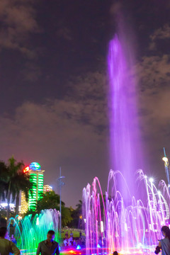 广西南宁南湖公园喷泉
