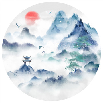 水墨山水畫