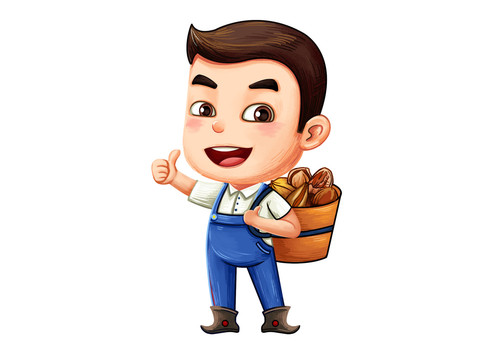 卡通堅果男孩