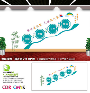 宿舍樓梯文化墻