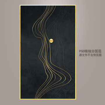 金色線條裝飾畫