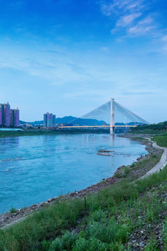 宜宾金沙江中坝大桥城市景观