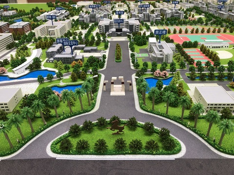桂林旅游学院校园建筑规划模型